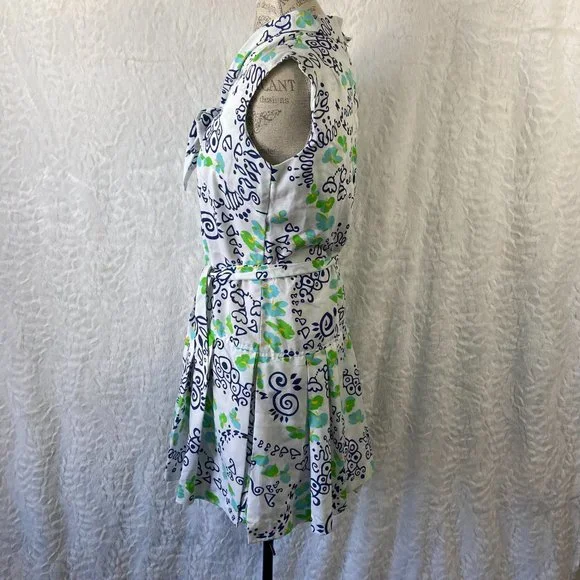 Vintage 60's Romper Culottes Liberty Circle Scooter Dress MOD Pattern Geometric - Picture 4 of 12